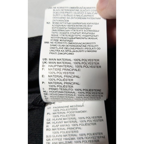 REEBOK TRAINING ESSENTIALS Men Large Black Linear Logo Track Jacket NEW READ - Picture 10 of 16